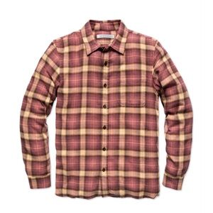 Outerknown Transitional Flannel (Mineral Red/Marin Plaid, L)